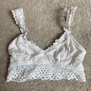 aerie white bralette